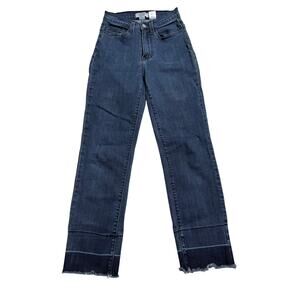 Judy Blue Jeans Women's 1/25 Slim Straight Crop Raw Hem
